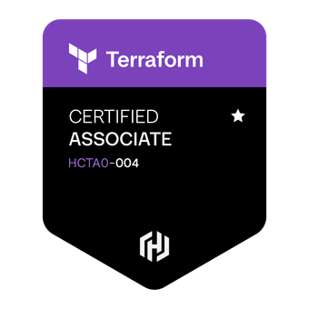 HashiCorp Certified: Terraform Associate (004) badge
